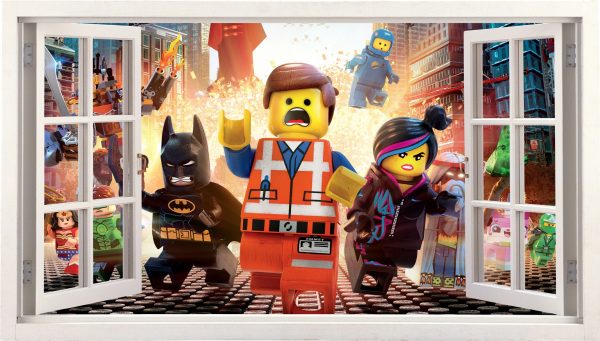 3d „Lego movie“ vaikų kambario sienų lipdukai animacinis filmas „Lego movie“ plakatai