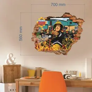 3D Sienų lipdukai Fireman