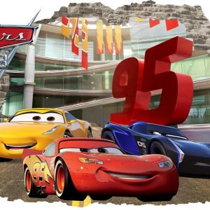 3D Sienų lipdukai Cars berniukams