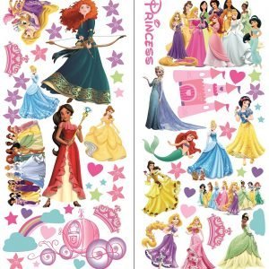 „Disney princess“ 3D vaikų kambario sienų lipdukai