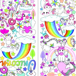 „Unicorn“ 3D vienaragis vaikų kambario sienų lipdukai