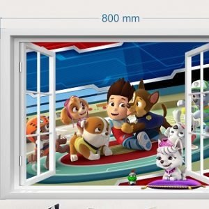 „Šunų patrulis“ 3D vaikų kambario sienų lipdukai