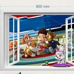 „Šunų patrulis“ 3D vaikų kambario sienų lipdukai
