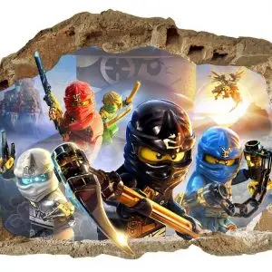 „Lego Ninjago“ 3D berniukų kambario sienų lipdukai