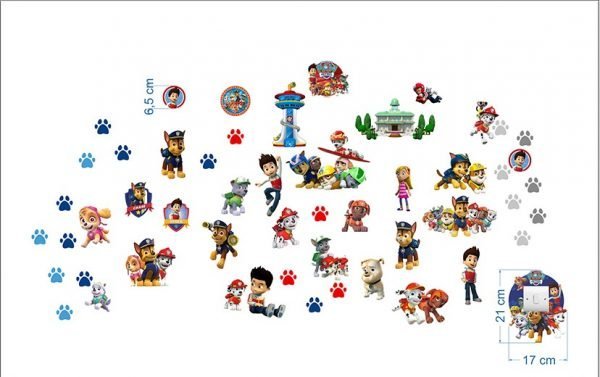 „Šunyčiai patruliai“ 3D Paw patrol vaikų kambario sienų lipdukai - Image 2