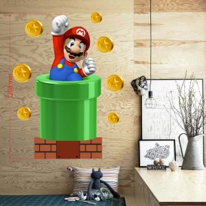 „Super Mario“ 3D vaikų kambario sienų lipdukai