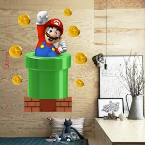„Super Mario“ 3D vaikų kambario sienų lipdukai
