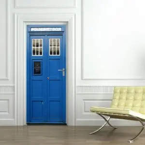 „Durų lipdukas policebox“ 3D vaikų kambario sienų lipdukai