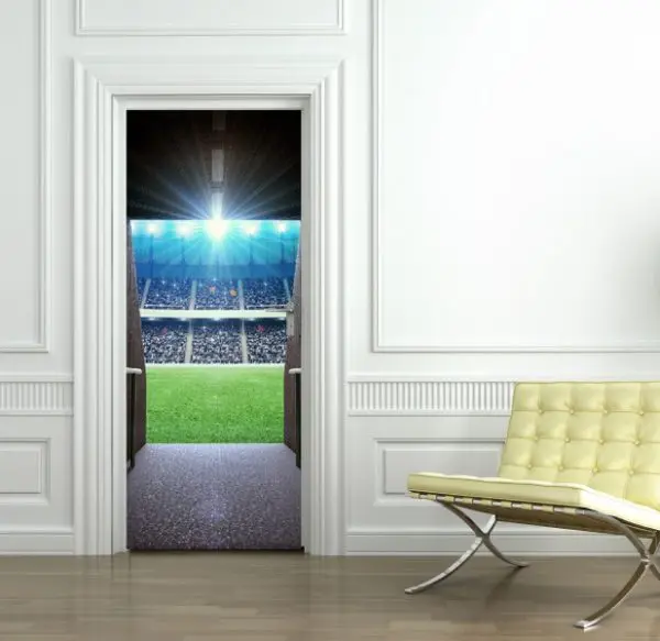 „Durų lipdukas stadionas“ 3D vaikų kambario sienų lipdukai - Image 3