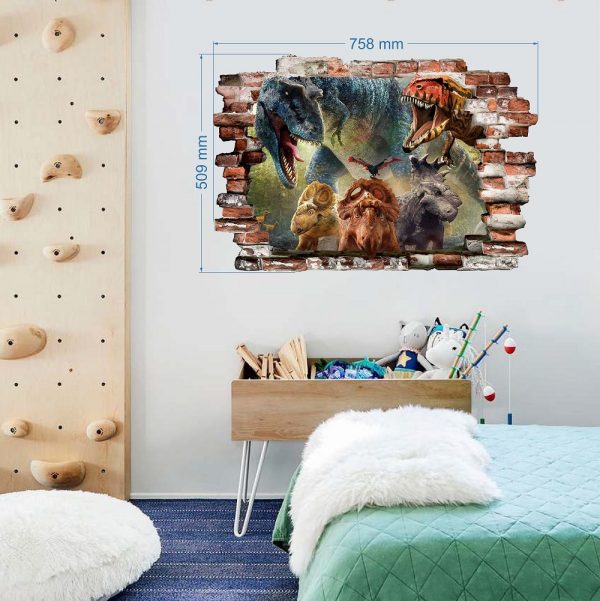 „Dinozaurai“ 3D vaikų kambario sienų lipdukai - Image 2