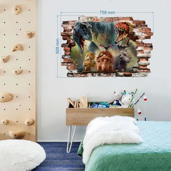 „Dinozaurai“ 3D vaikų kambario sienų lipdukai - Image 2