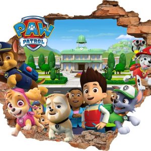 „Šunyčiai patruliai filmas“ 3D Paw patrol vaikų kambario sienų lipdukai