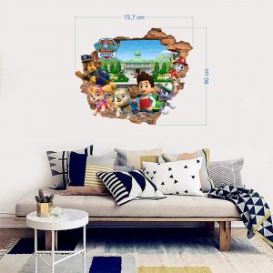 „Šunyčiai patruliai filmas“ 3D Paw patrol vaikų kambario sienų lipdukai