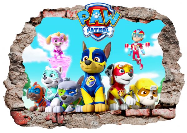 paw patrol wall