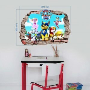 „Šunyčiai patruliai“ 3D Paw patrol vaikų kambario sienų lipdukai