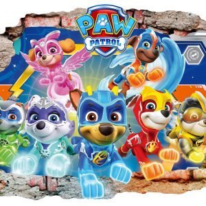 „Paw patrol šunyčiai“ 3D vaikų kambario sienų lipdukai
