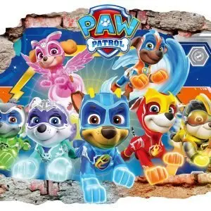 „Paw patrol šunyčiai“ 3D vaikų kambario sienų lipdukai