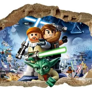 „Star wars“ 3D vaikų kambario sienų lipdukai