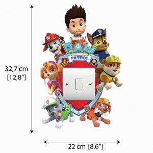 3D vaikų kambario sienų lipdukai aplink jungiklį, rozetę