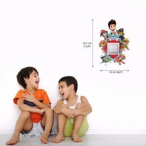 3D vaikų kambario sienų lipdukai aplink jungiklį, rozetę