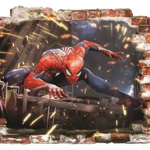 „Spyderman“ 3D vaikų kambario sienų lipdukai