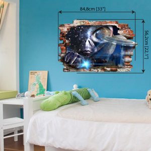 „UFO“ 3D vaikų kambario sienų lipdukai