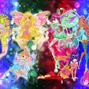„Winx“ 3D vaikų kambario sienų lipdukai