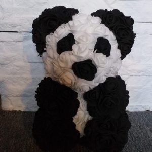 Meškiukas PANDA iš rožių, mažas rožių meškiukas, Teddy Rose