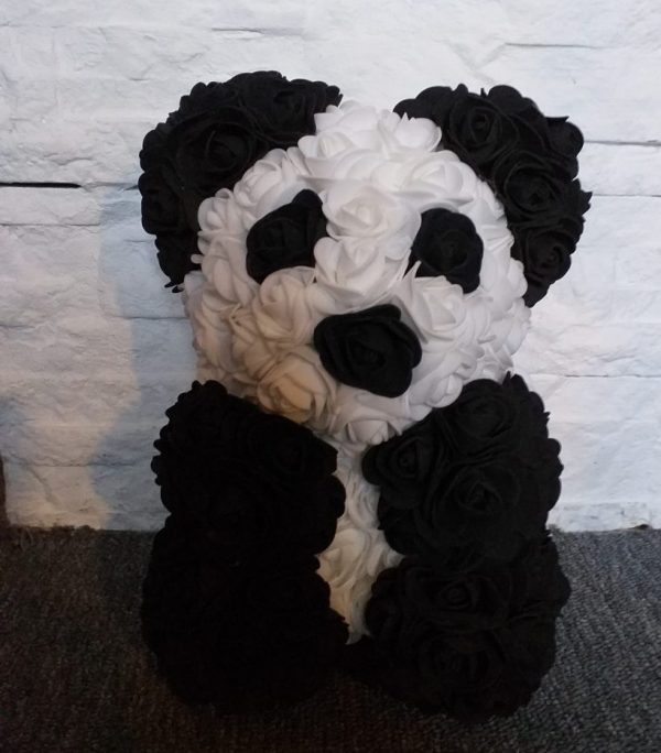 Meškiukas PANDA iš rožių, mažas rožių meškiukas, Teddy Rose