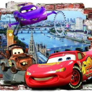 3D Sienų lipdukai Cars berniukams