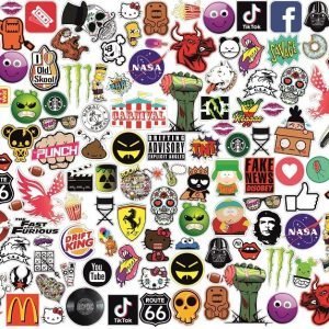 „All brands“ maži 3D vaikų kambario sienų lipdukai