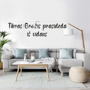 „Tikras grožis prasideda iš vidaus“ 3D sienų lipdukas
