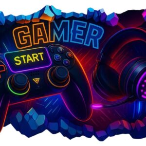 Vaikų kambario lipdukas ant sienos – Gamer